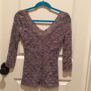 Boston Proper Gray Top, Size XXS